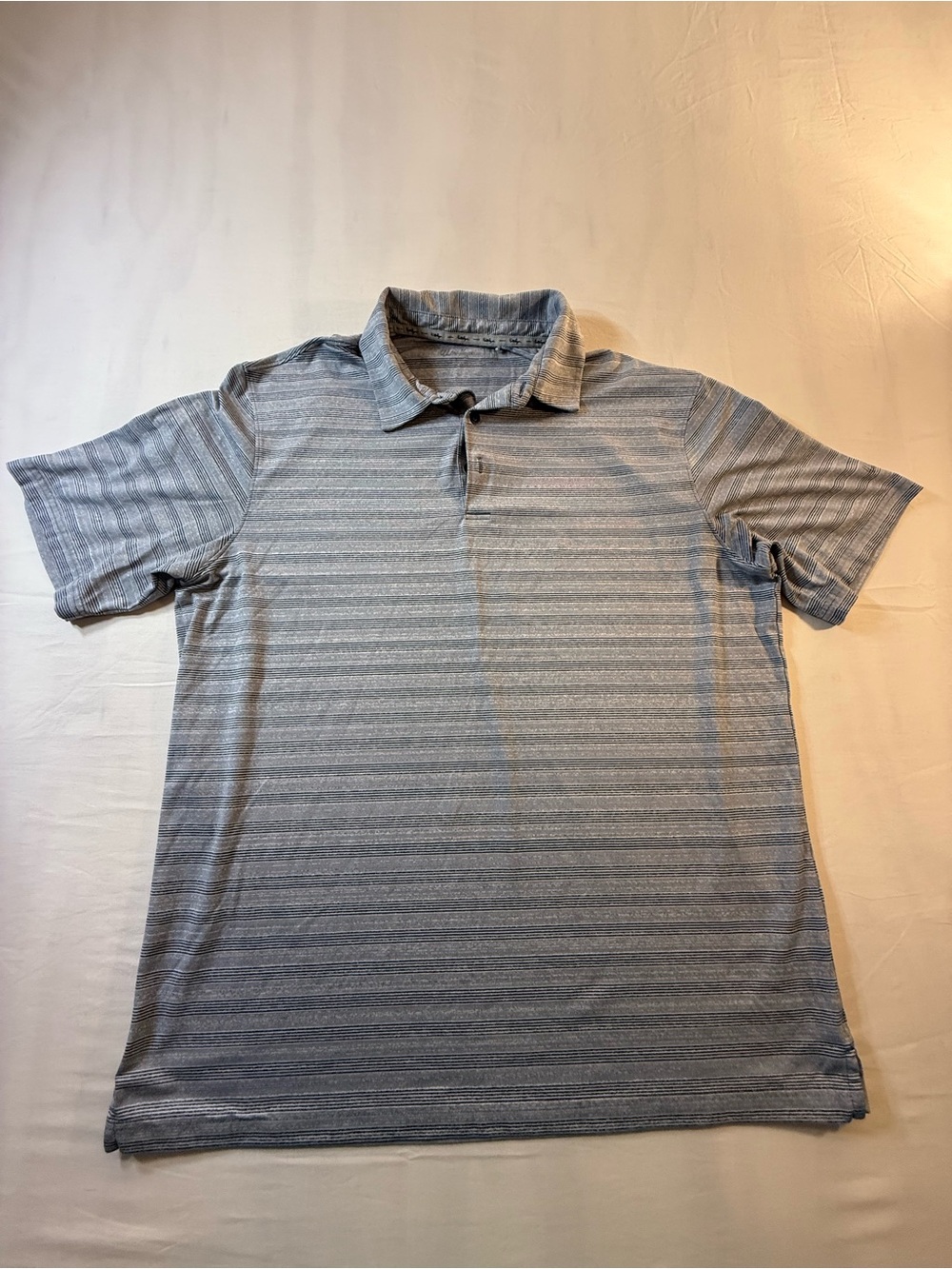 Walter Hagen Gray Striped Polo Shirt